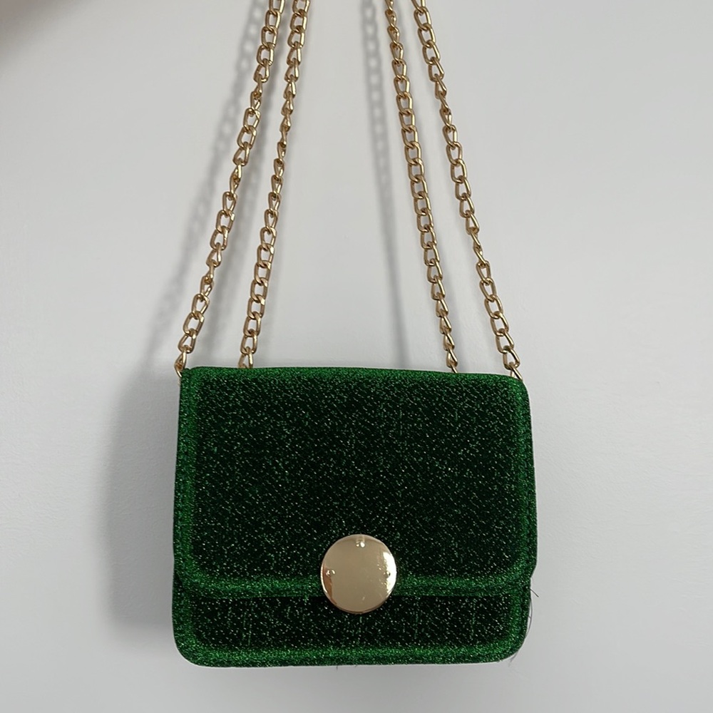 Green and black mini shoulder and crossbody bag